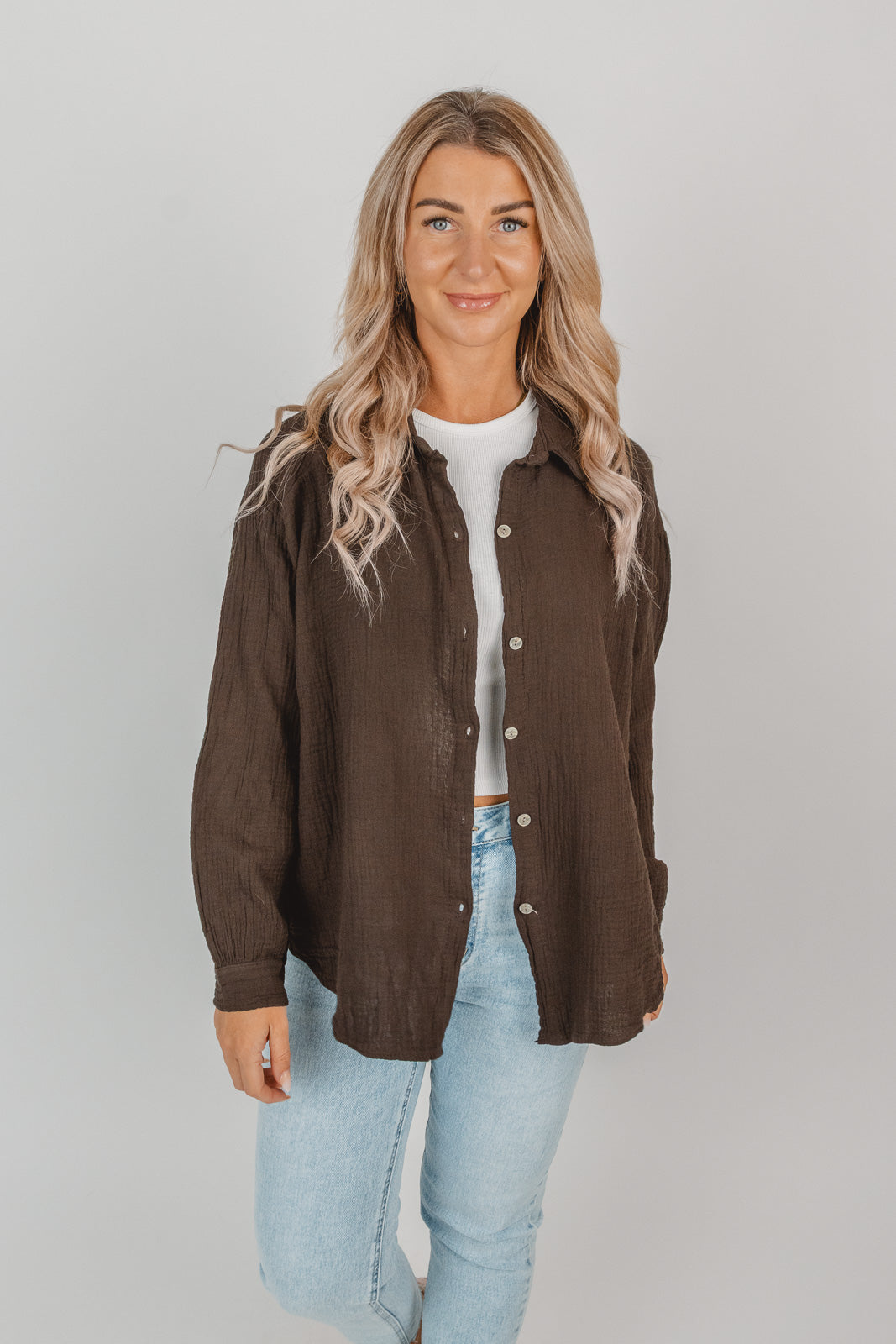Musselin Bluse kurz in vielen Farben
