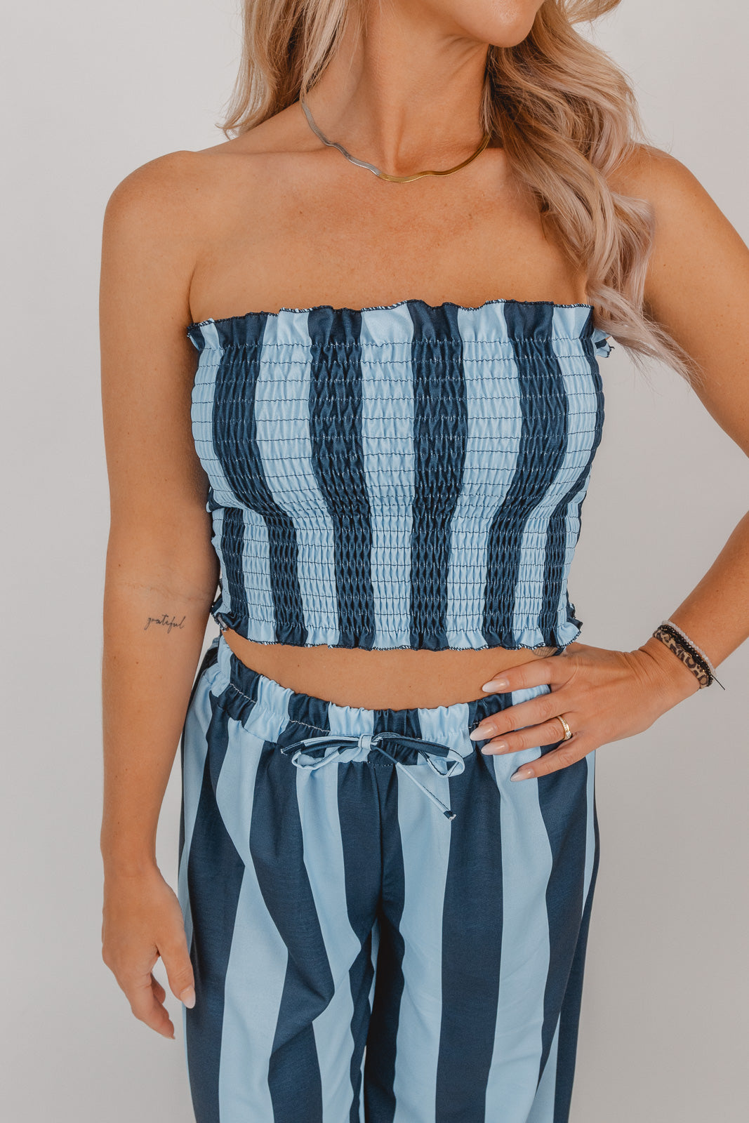 Set Stoffhose Wide-Leg & Top