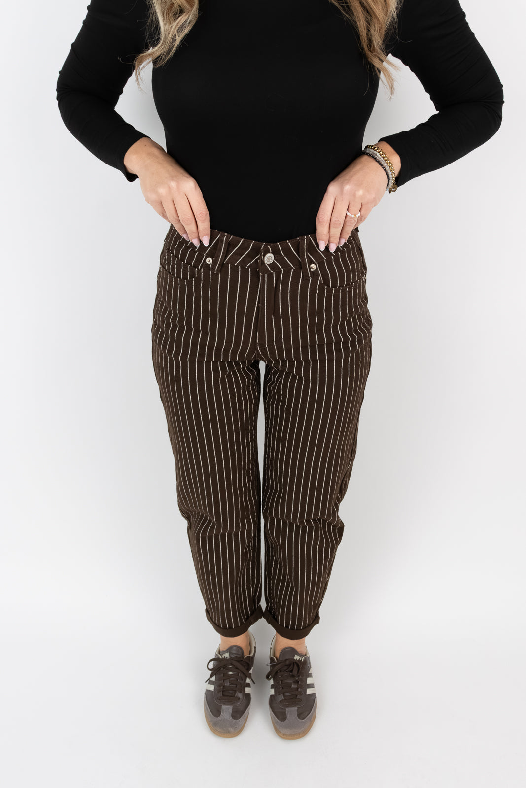 Mom Jeans gestreift