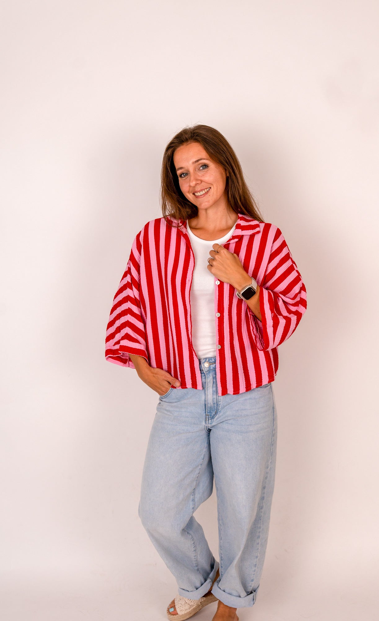 Musselin Bluse 3/4-Ärmel