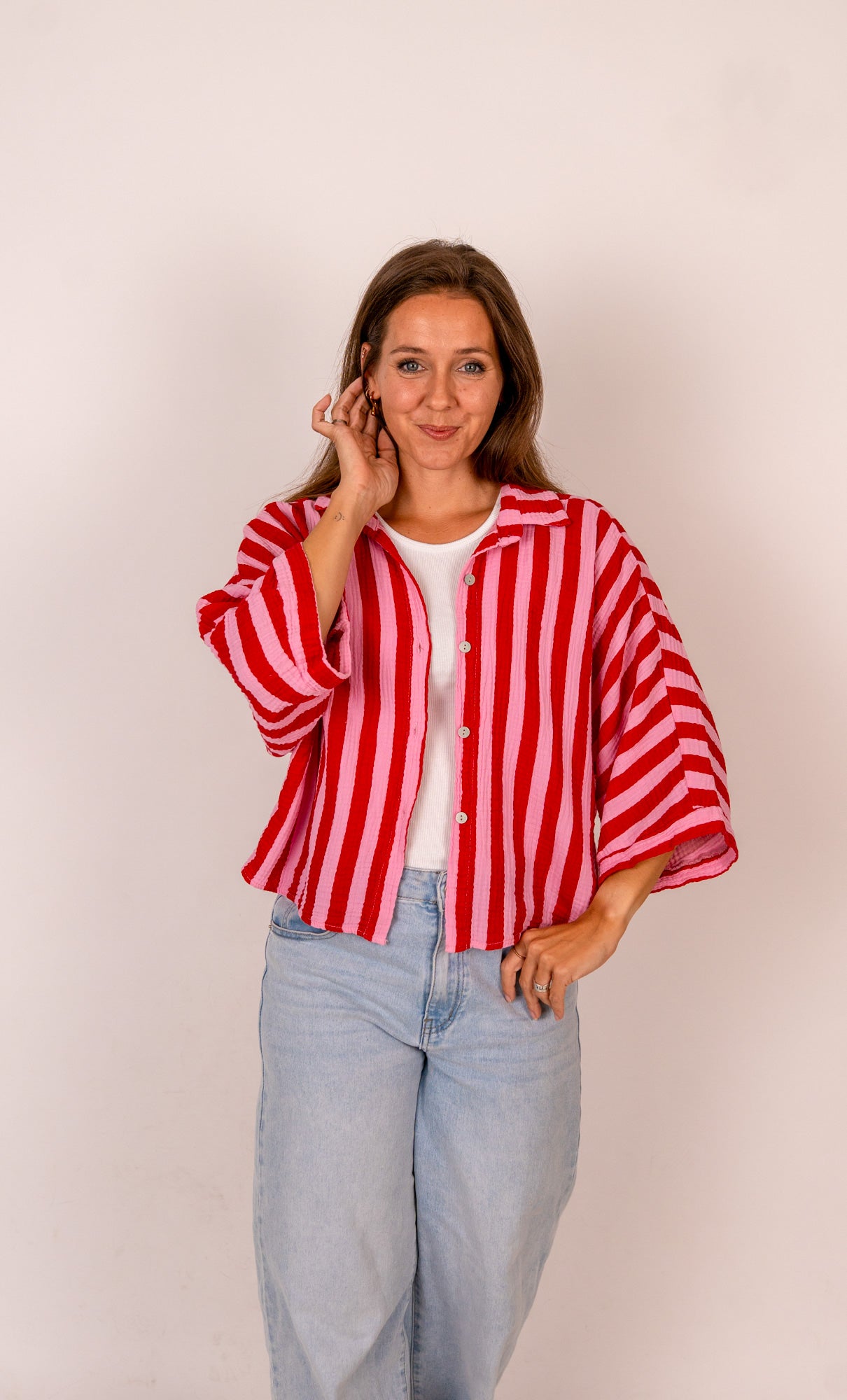 Musselin Bluse 3/4-Ärmel