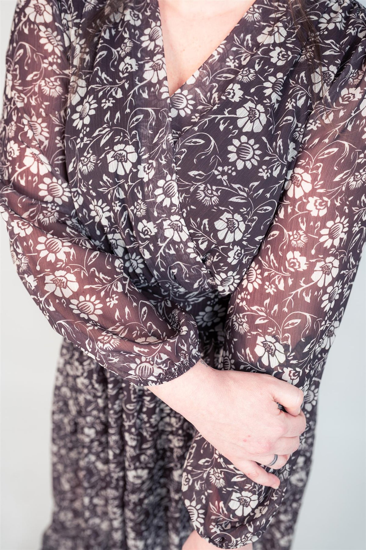 Kleid lang gemustert