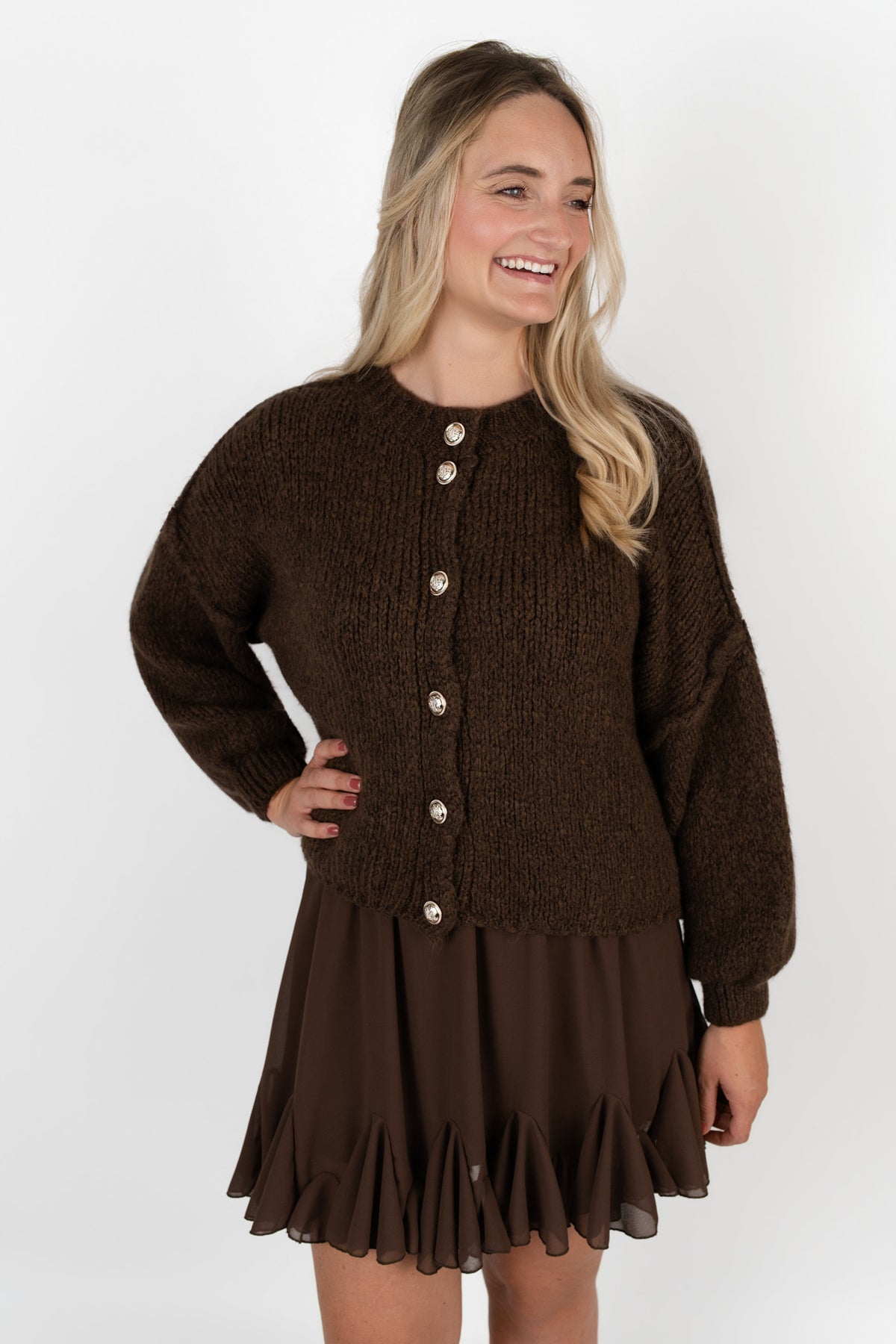 🤎 Golden Cozy Bundle – Cardigan & Rock | 25 % sparen