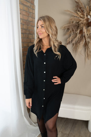 Musselin Bluse lang