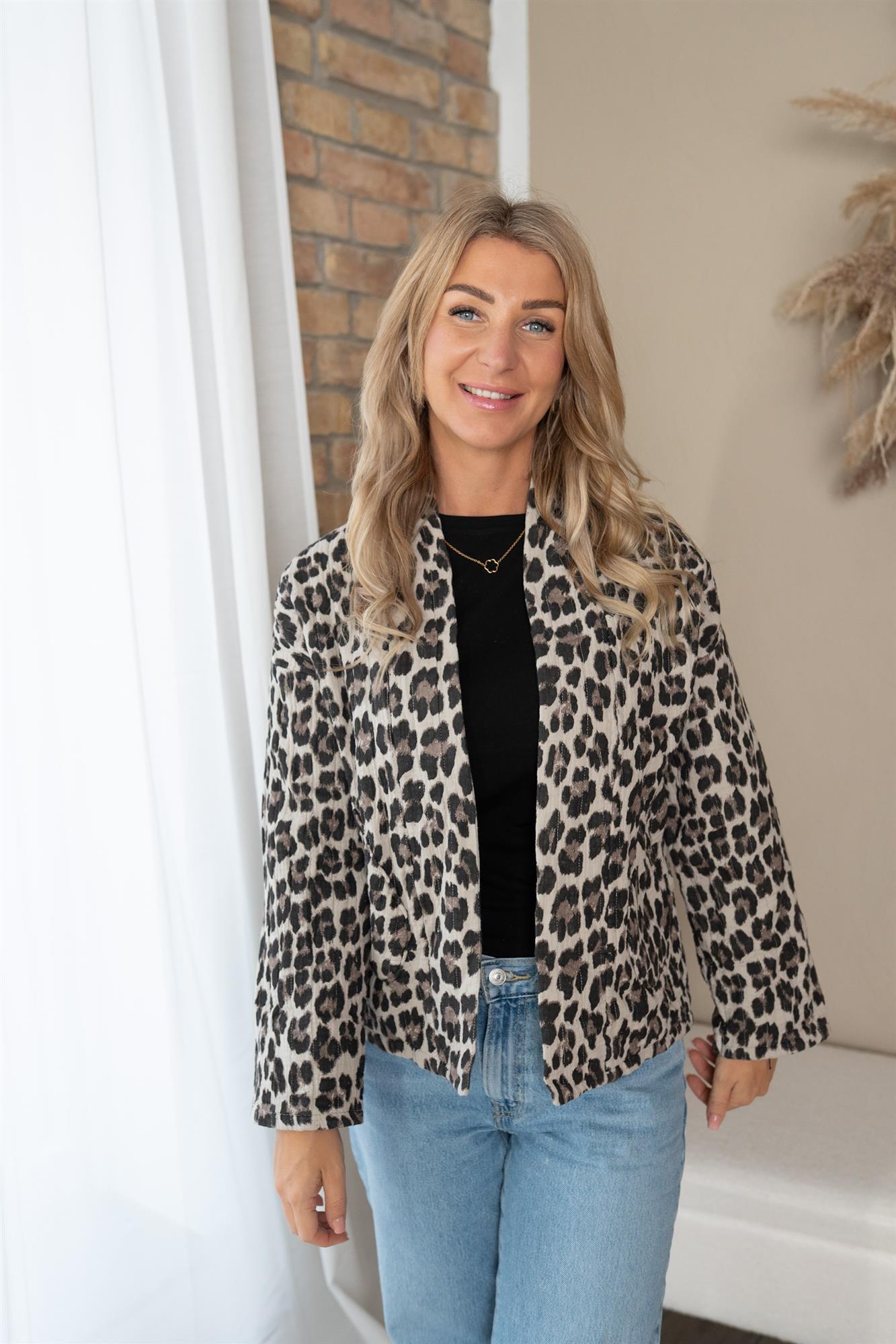 Jacke gesteppt Baumwolle Leo