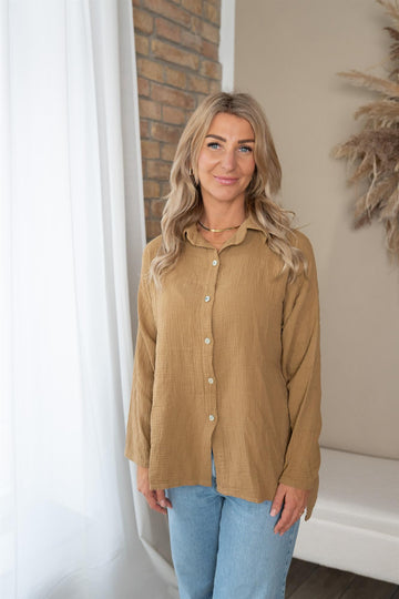 Musselin Bluse ohne Bündchen