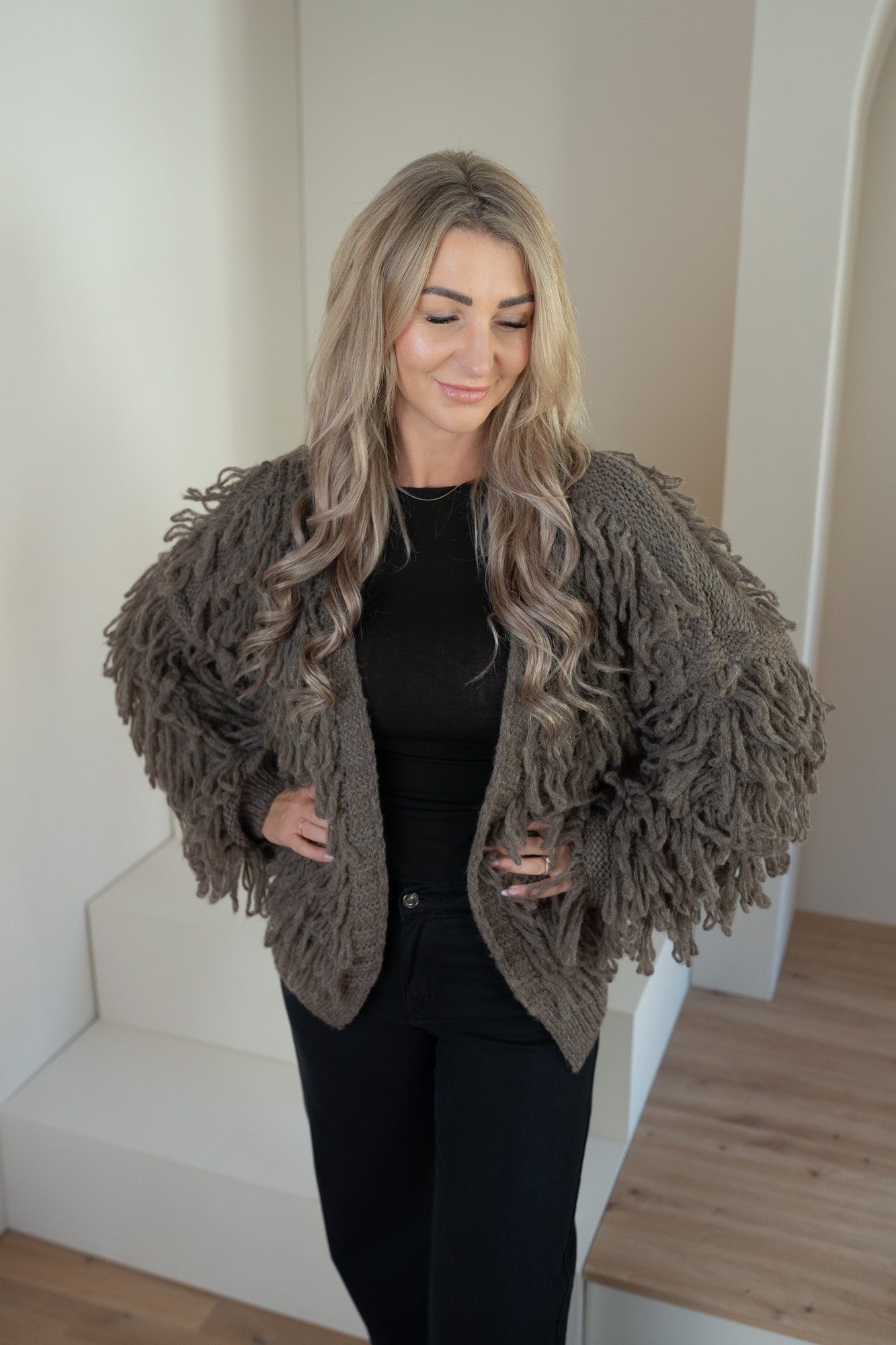 Cardigan mit Fransen