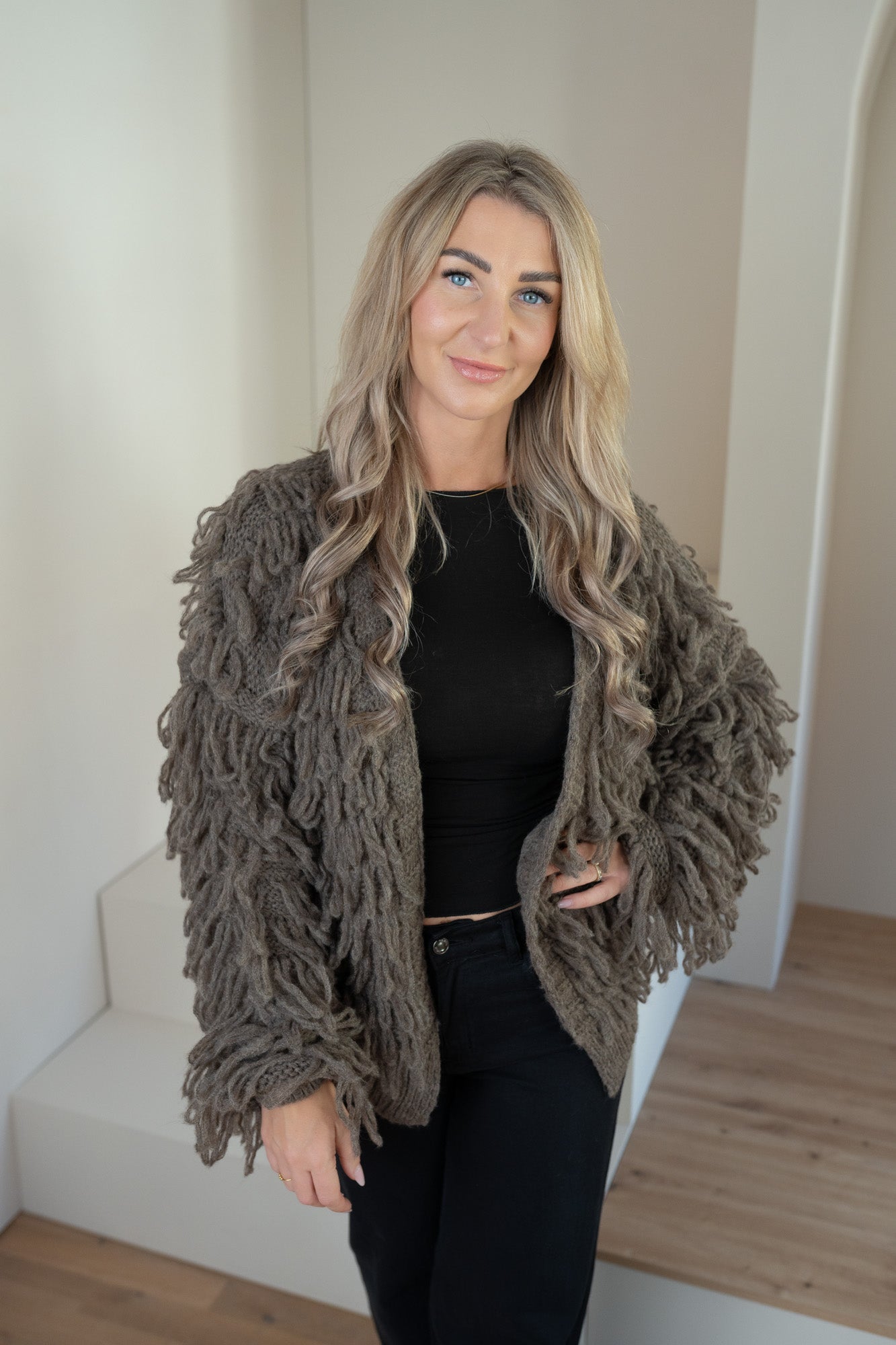 Cardigan mit Fransen