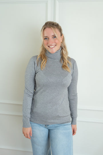 Rollkragen Pullover weit