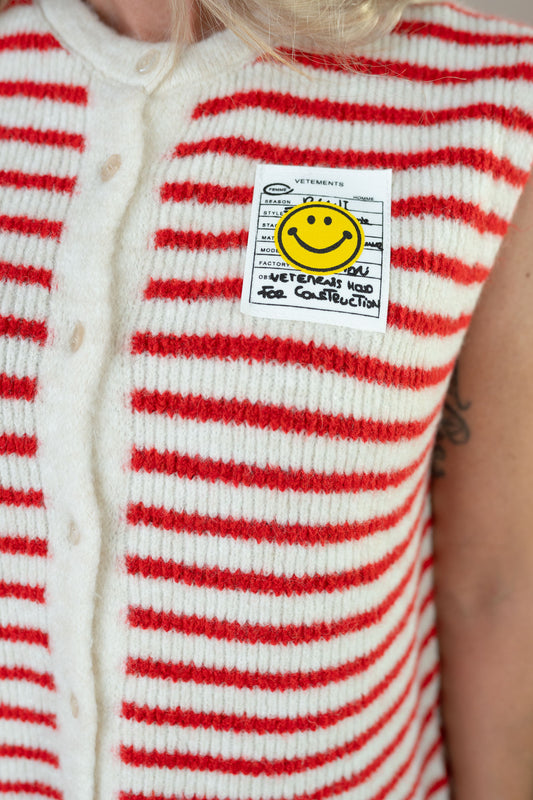 Weste mit Smiley gestreift