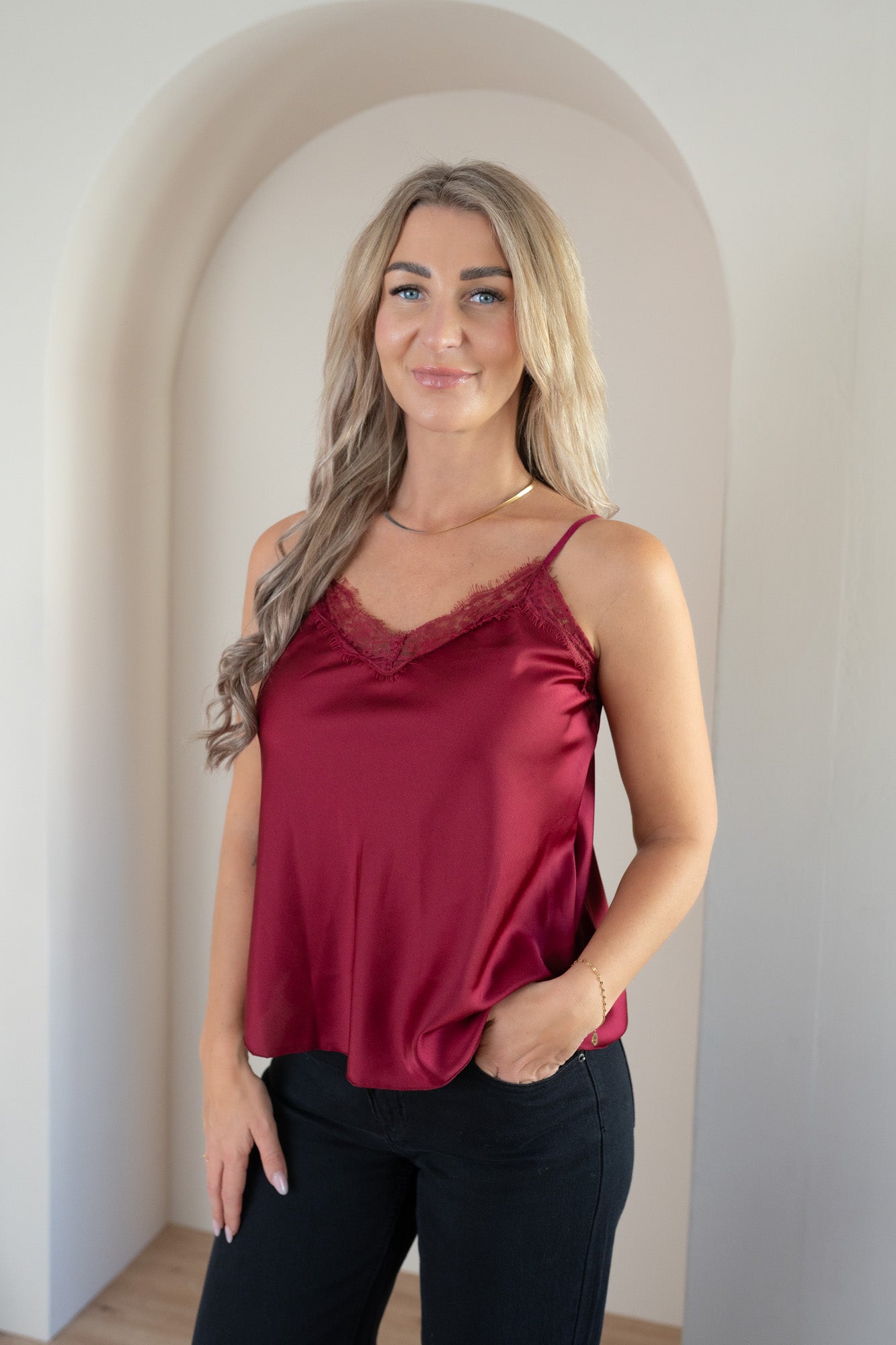 Top mit Spitze