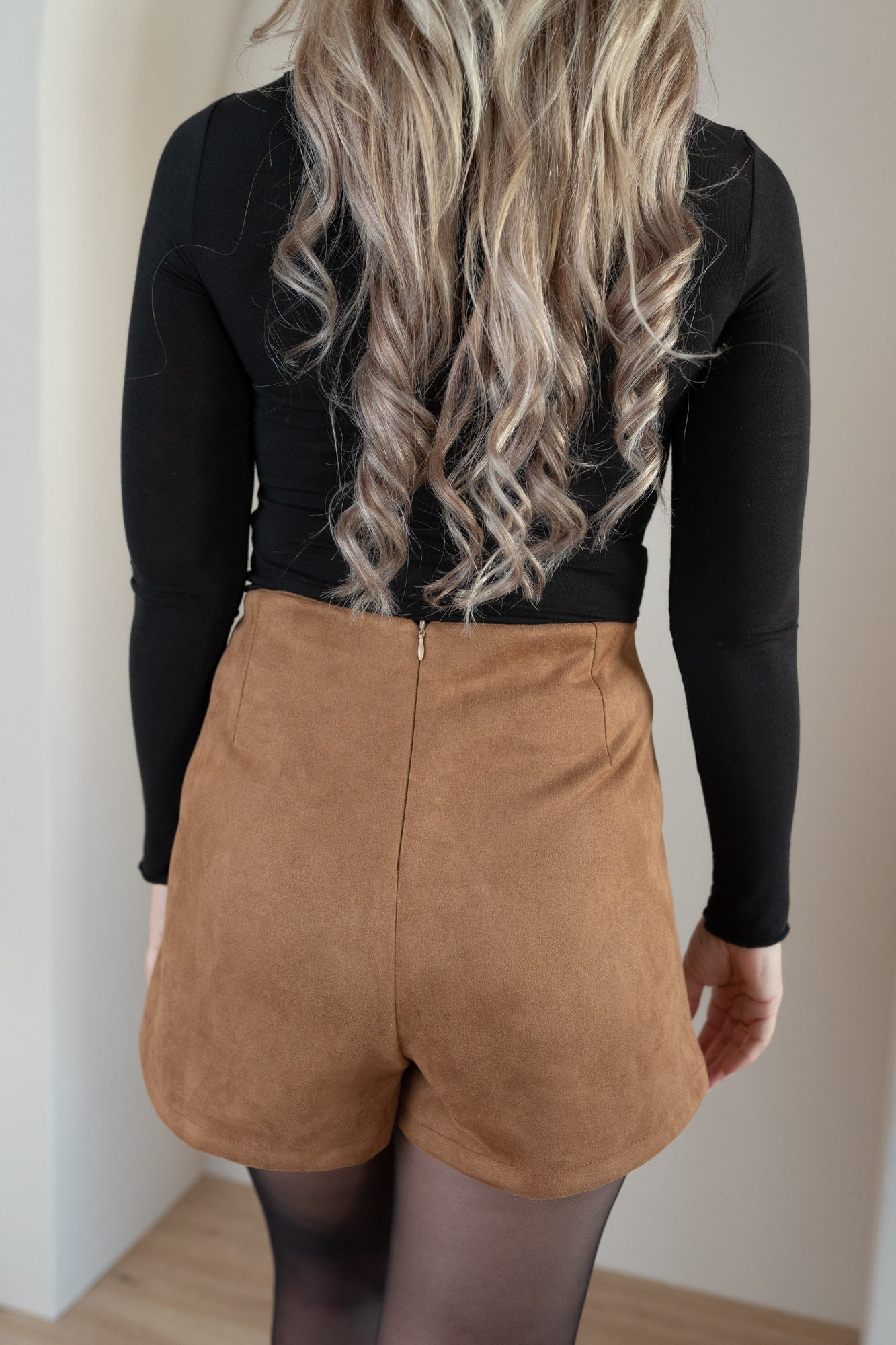Skort in Wildleder-Optik