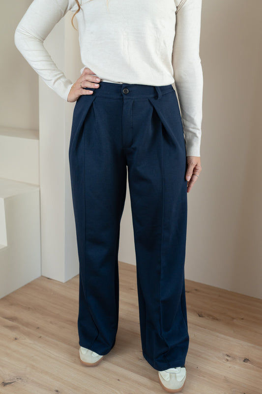 Stoffhose mit Bundfalte