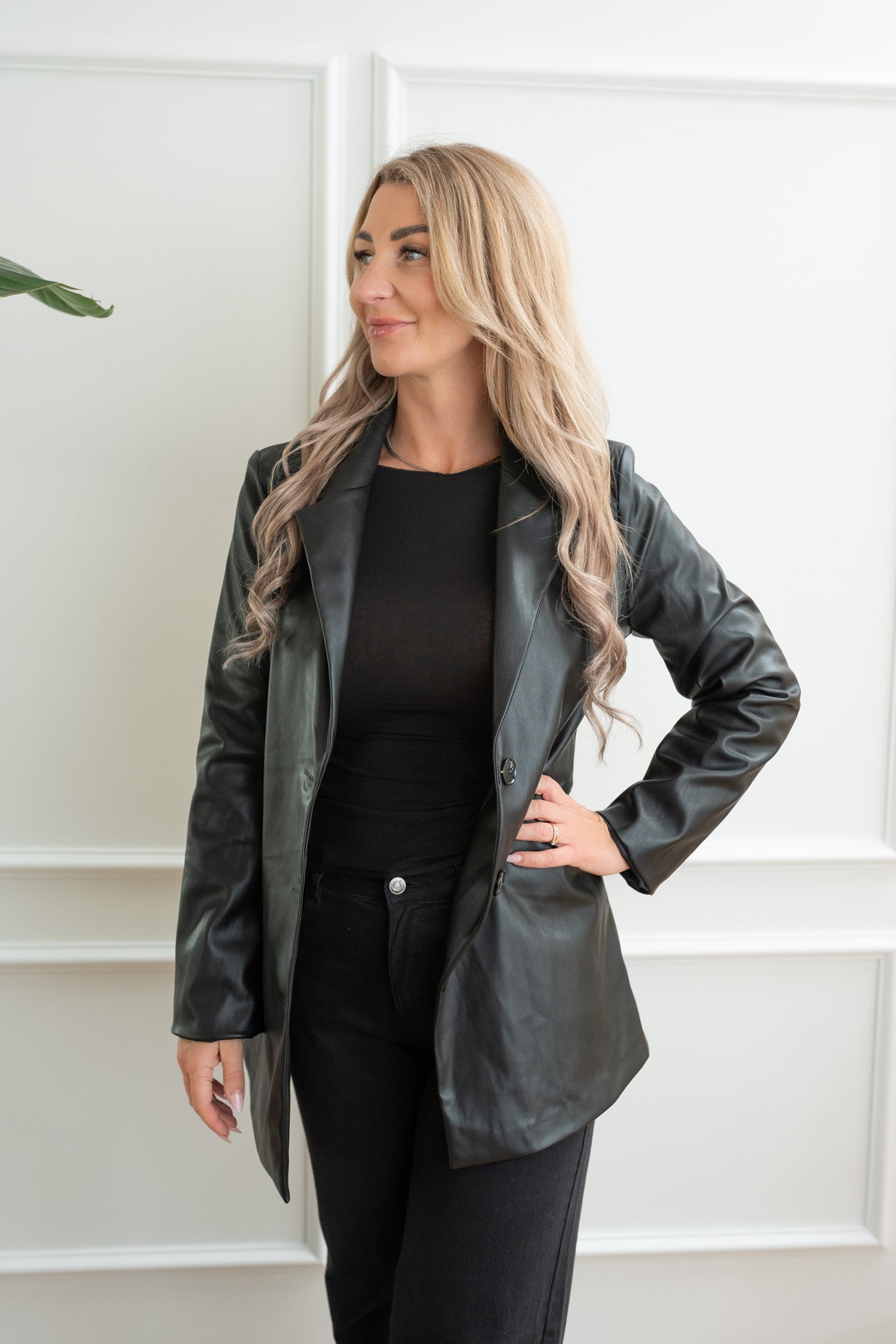 Blazer Lederoptik