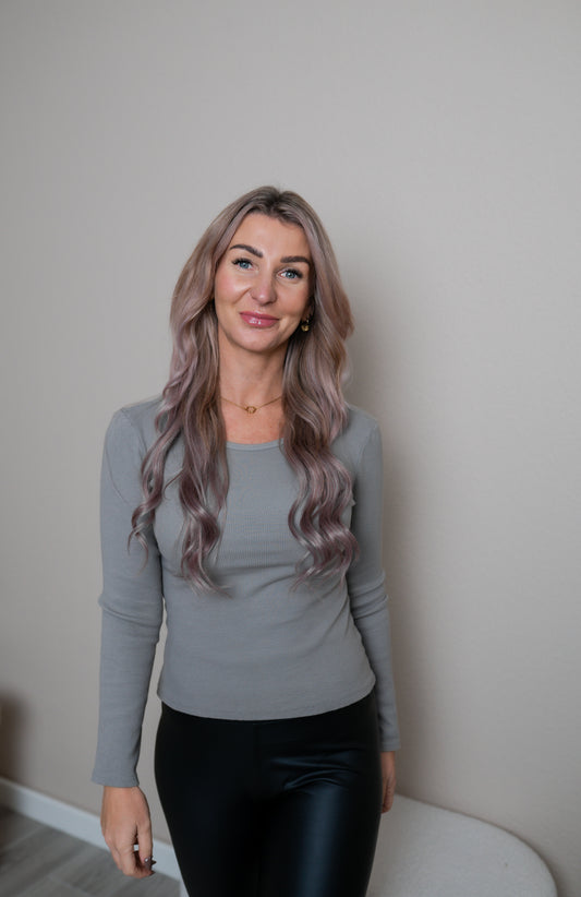 Langarmshirt gerippt