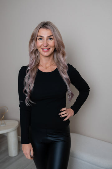 Langarmshirt gerippt