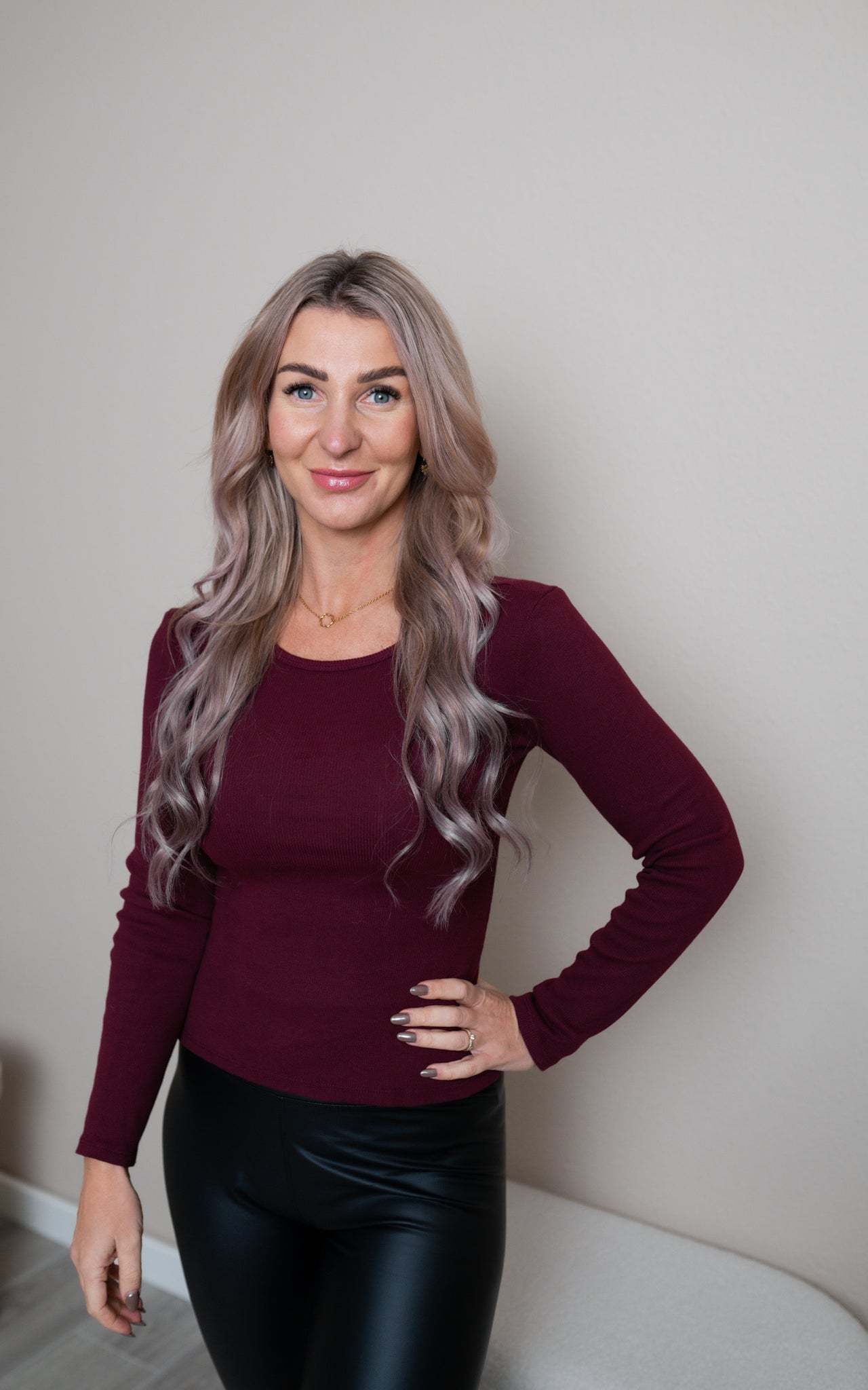 Langarmshirt gerippt