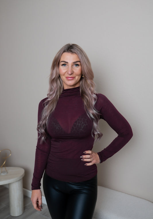 Rollkragenshirt dünn mit Kaschmiranteil