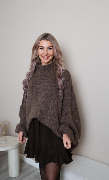 Pullover abgesetzte Nähte lang