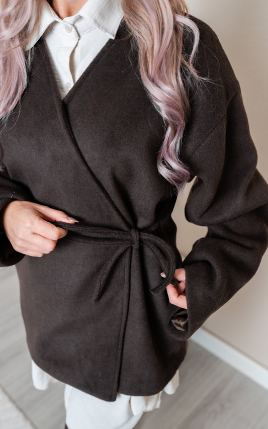 Jacke zum Binden Oversized