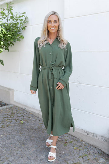 Hemdblusen-Kleid khaki