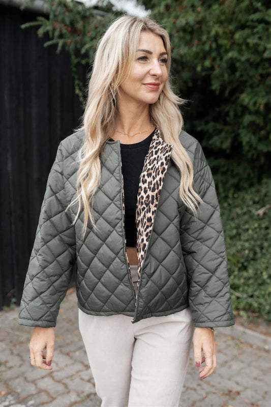 Steppjacke Leo in khaki