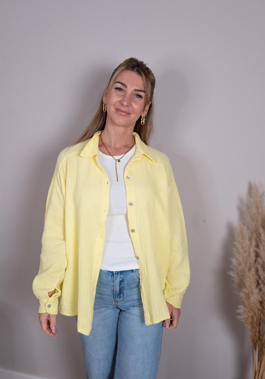 Musselin Bluse kurz in vielen Farben