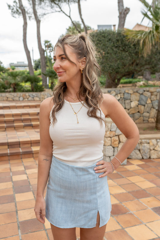 Skort in hellblau