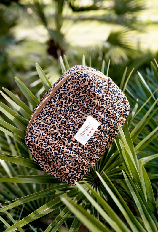 Beauty-Bag mit Leopardenmuster