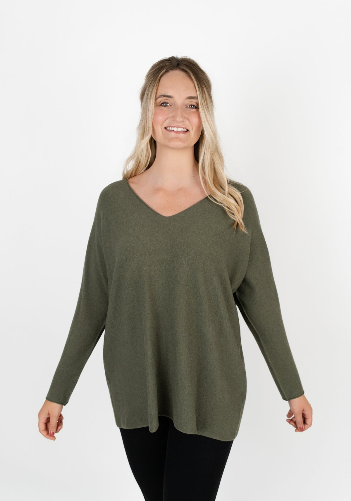 Pullover mit V-Ausschnitt Oversized