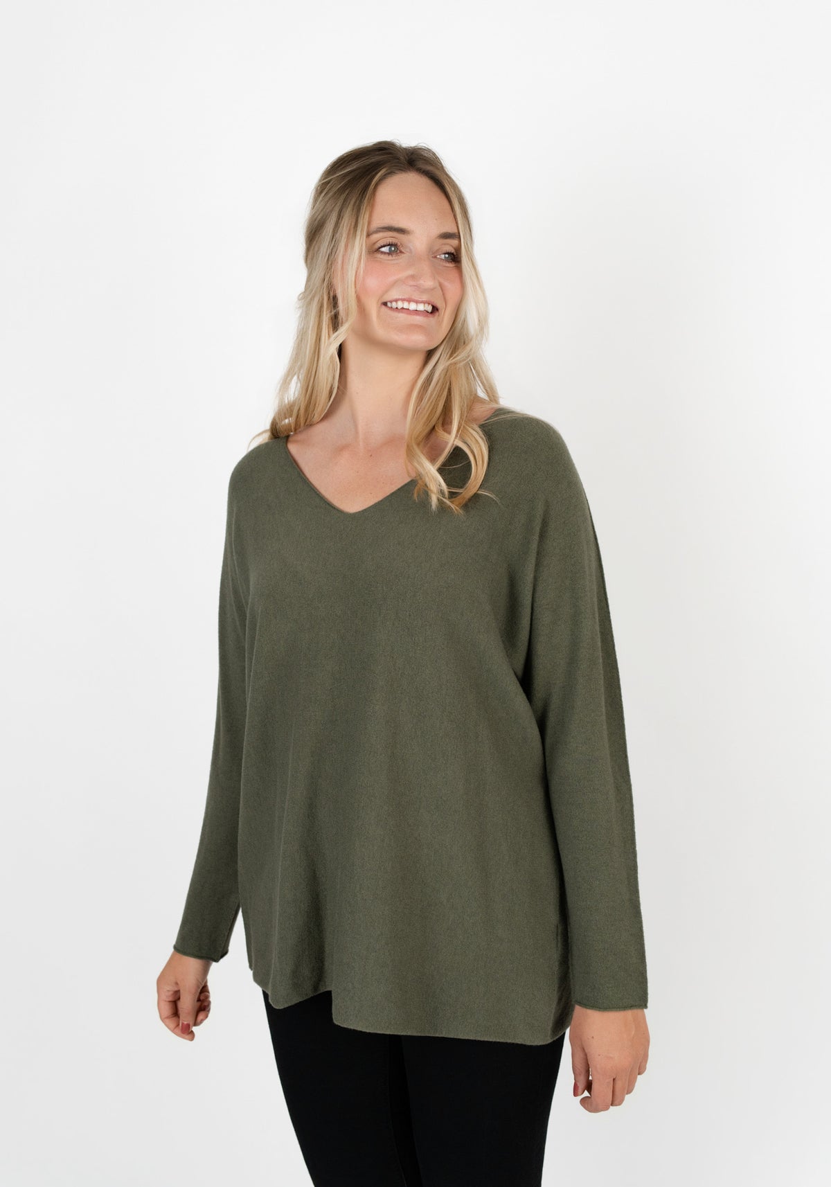Pullover mit V-Ausschnitt Oversized