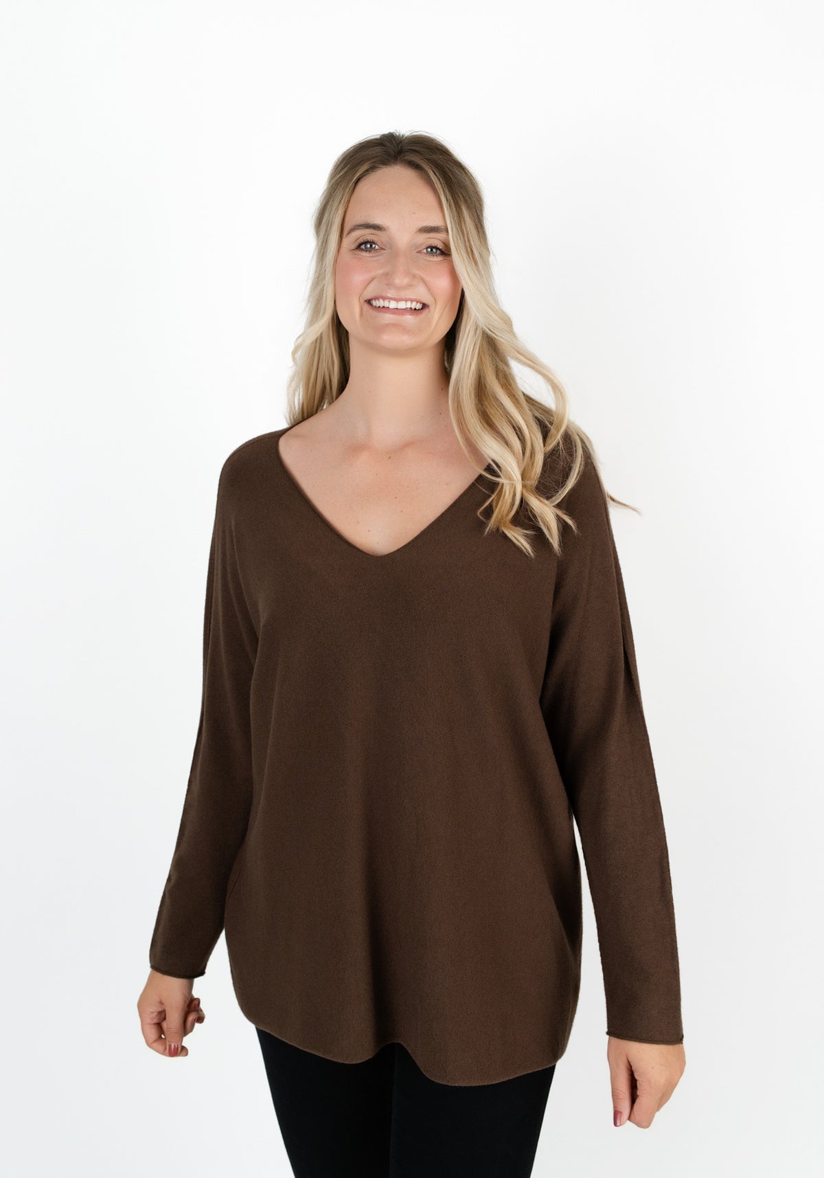 Pullover mit V-Ausschnitt Oversized