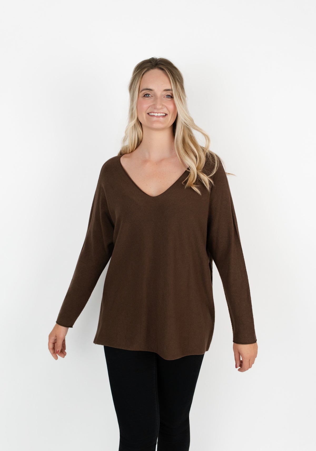 Pullover mit V-Ausschnitt Oversized