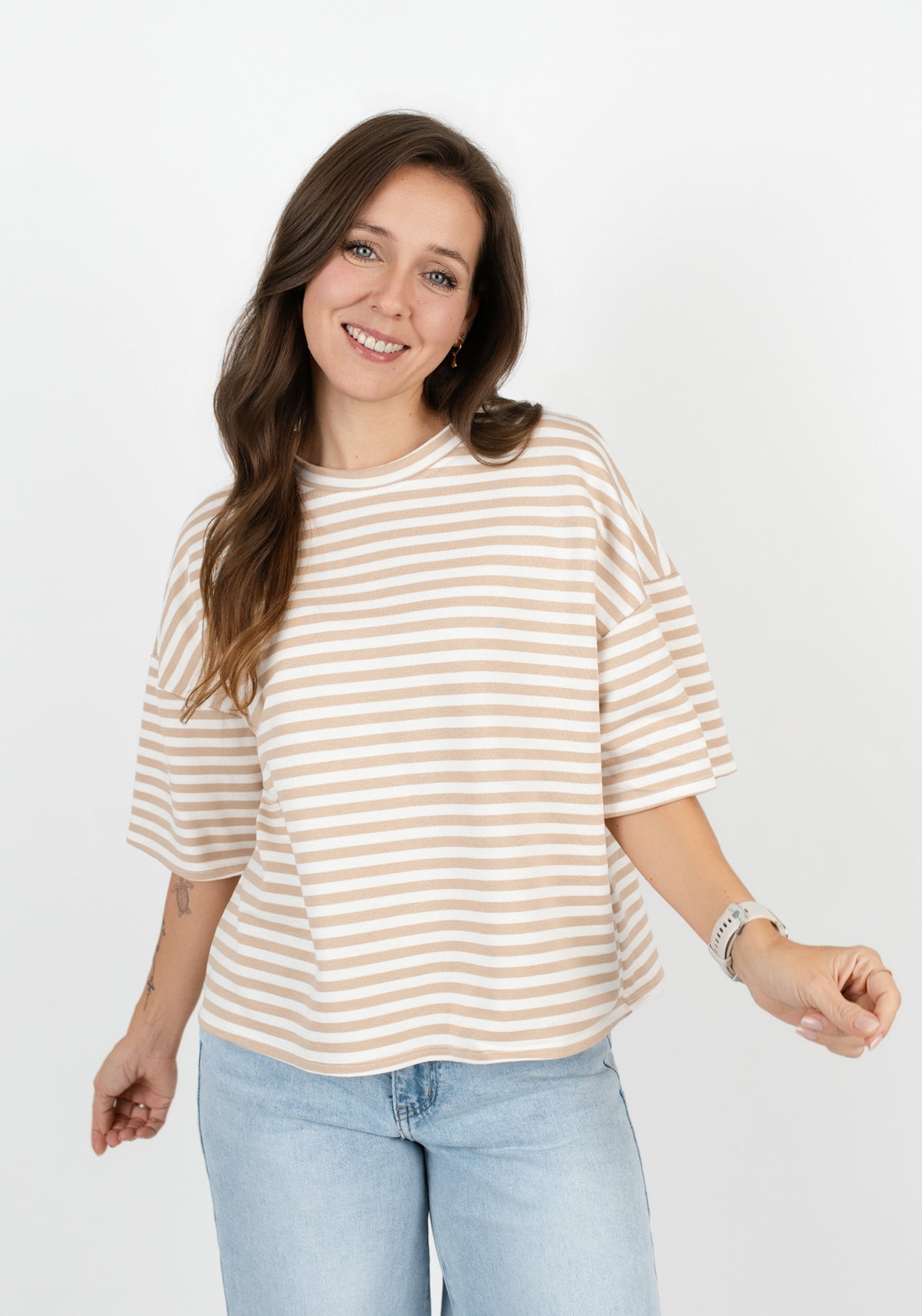 Oversized T-Shirt gestreift