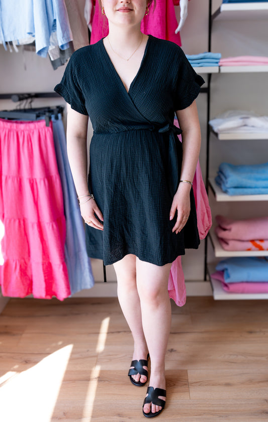 Musselin Kleid mit Schleife