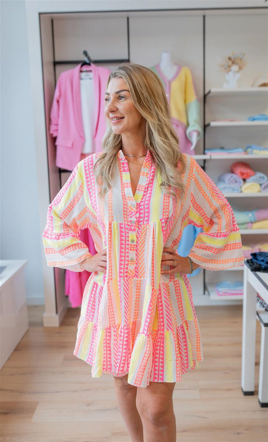 Tunika Kleid gemustert