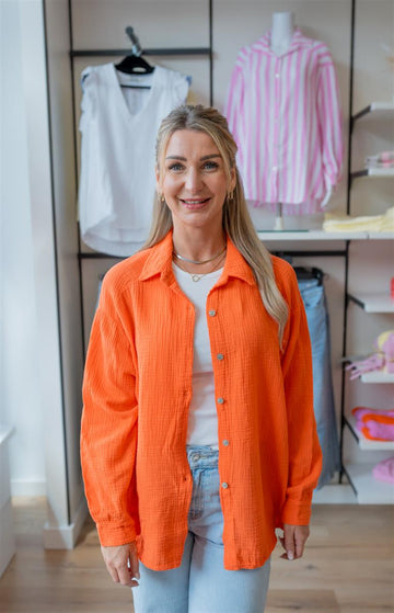 Musselin Bluse kurz in vielen Farben
