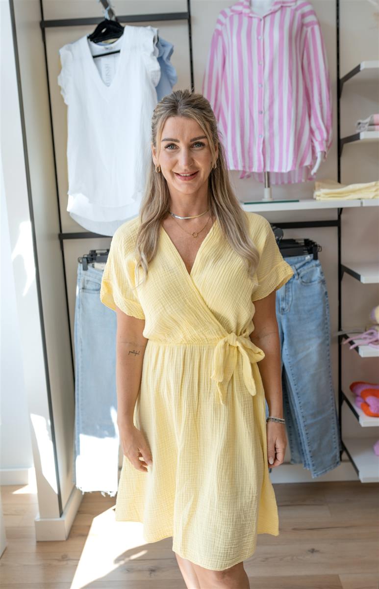 Musselin Kleid mit Schleife
