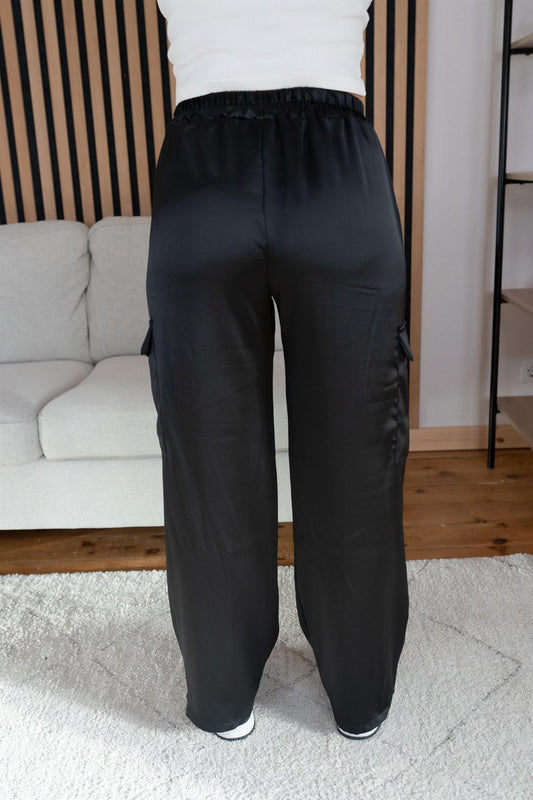 Satinhose schwarz