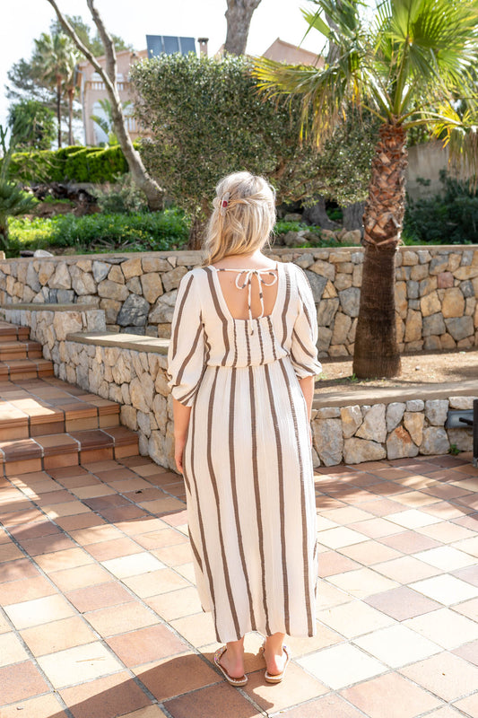 Musselin Maxi-Kleid