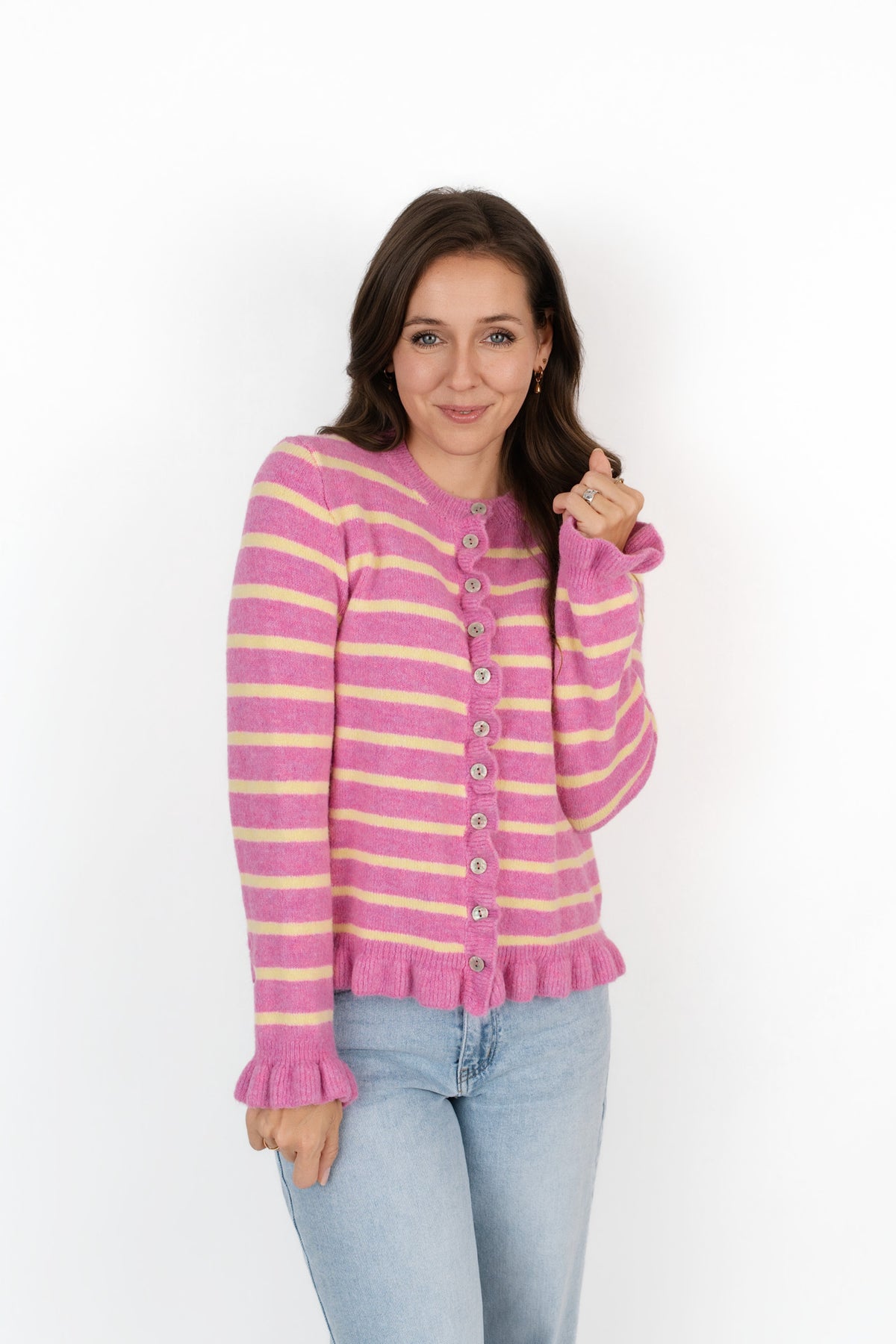 Jacke gestreift mit Rüschen