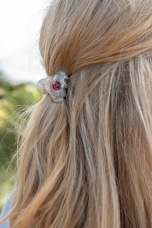 kleine Haarspange mit Smiley