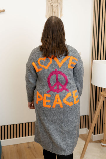 Strickjacke Peace