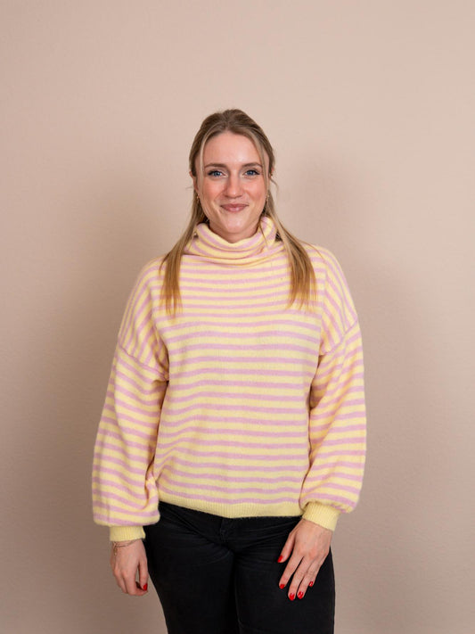Pullover gestreift mit Rollkragen