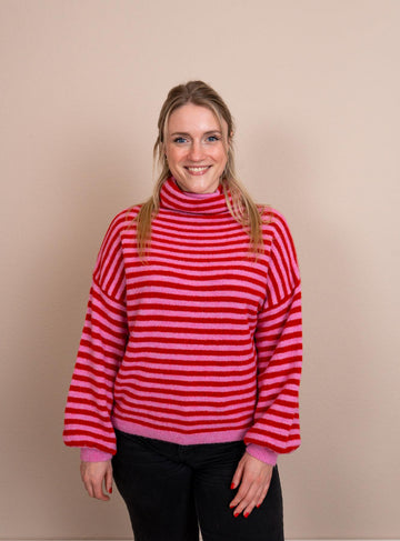 Pullover gestreift mit Rollkragen