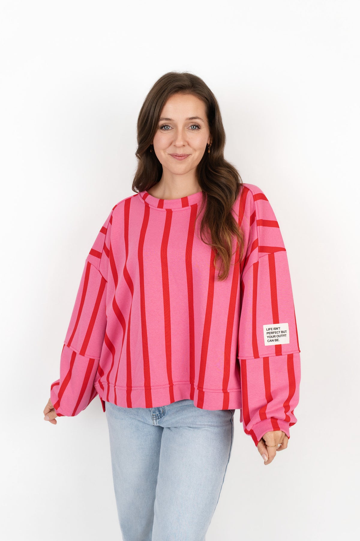Pullover vertikal gestreift