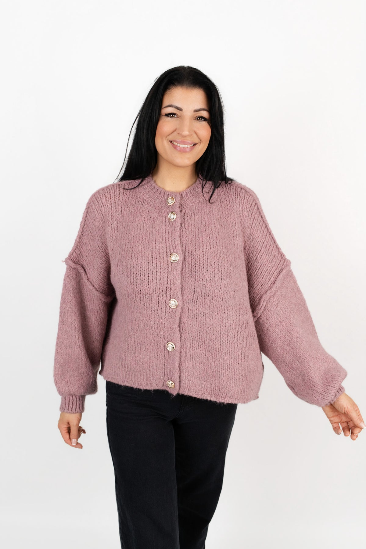 🤎 Golden Cozy Bundle – Strickcardigan & Volant-Rock | 25 % sparen