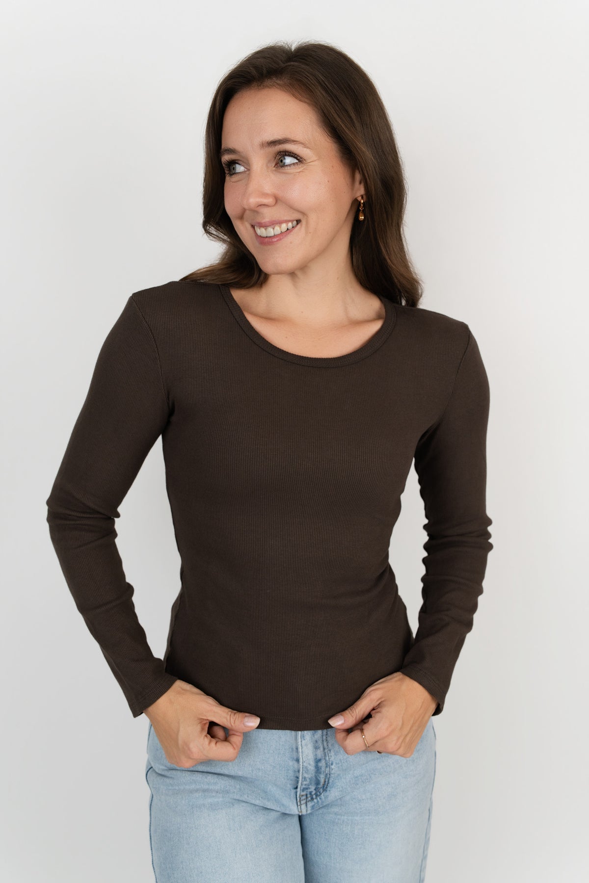 Langarmshirt gerippt