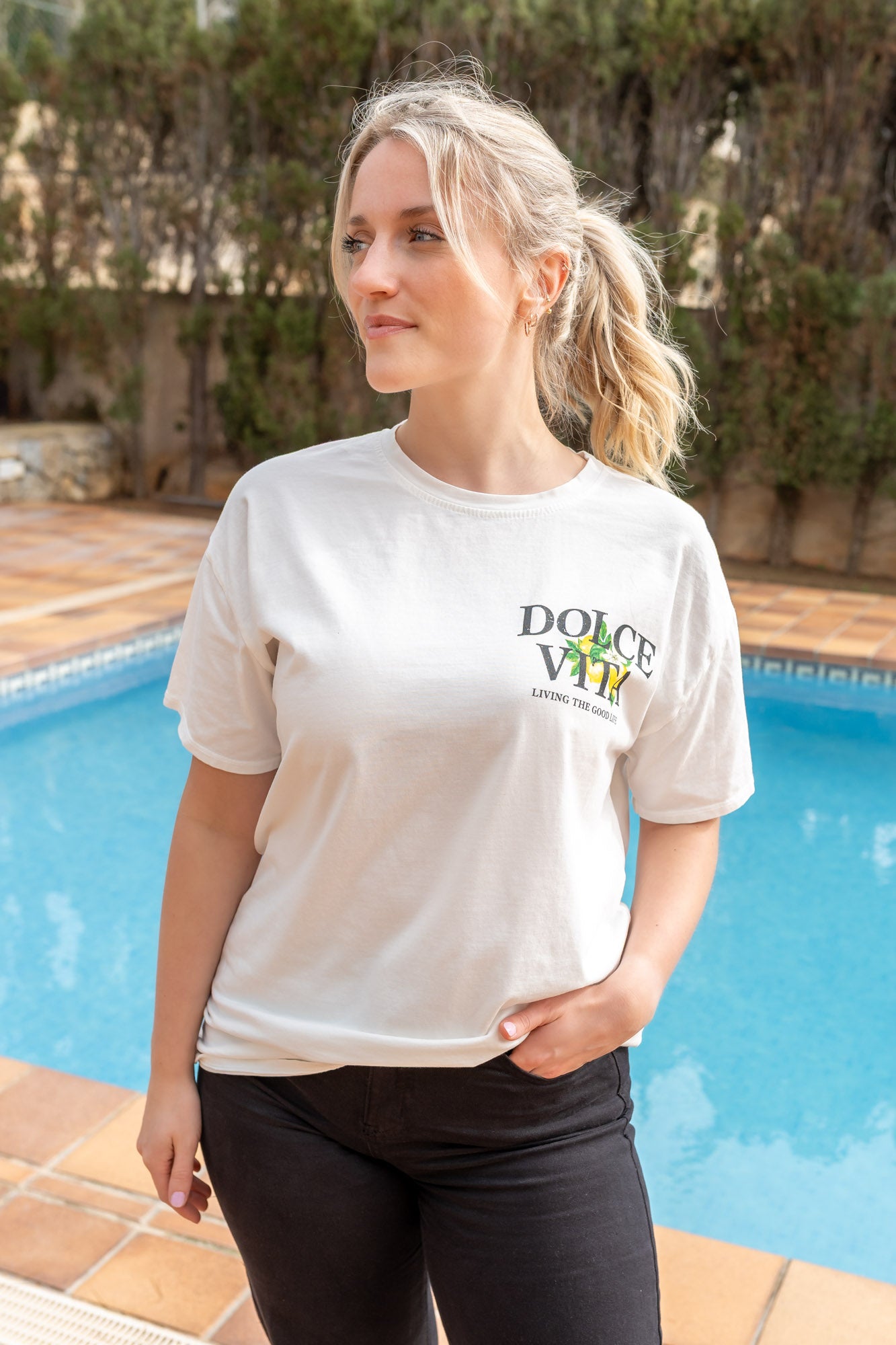 T-Shirt "Lemon" mit Schriftzug