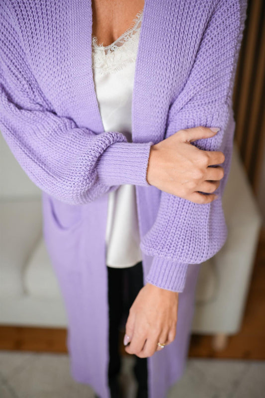 Cardigan lila